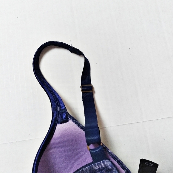 Natori Lightly Lined Purple Floral Lace Bra with Underwire - Picture 6 of 9